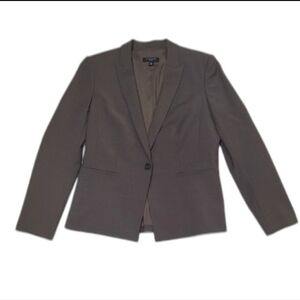 Ann Taylor Notch Lapel Blazer Marbled Work Jacket Single Button Closure Pockets